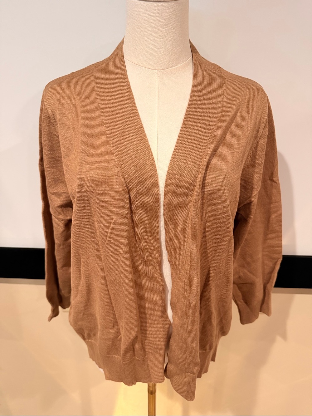Women’s Open Front Lightweight Cardigan - Camel
